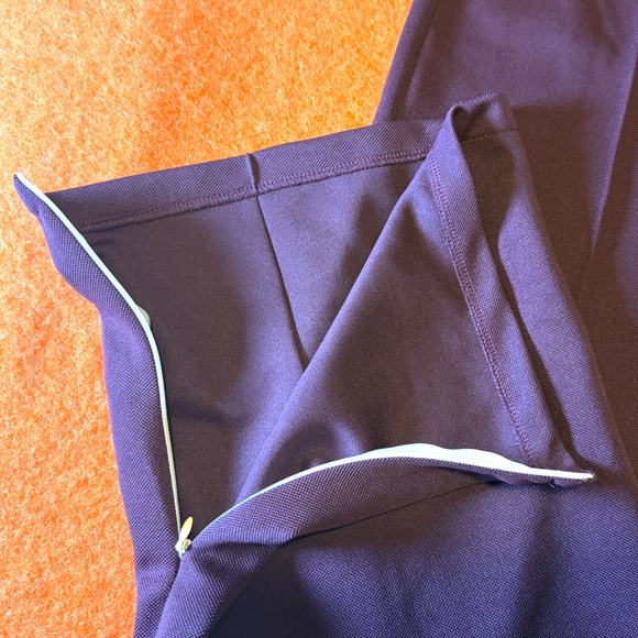 Zara burgundy zippered wide leg track pants NWT - Picture 8 of 12